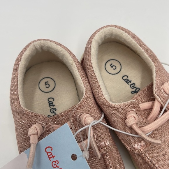 NWT Cat & Jack Kids Bobby Slip-On Sneakers Pink Size 5 - Picture 8 of 11